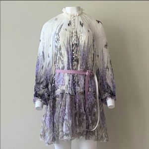 NWOT Zimmermann Luminous Floral-print Mini Dress